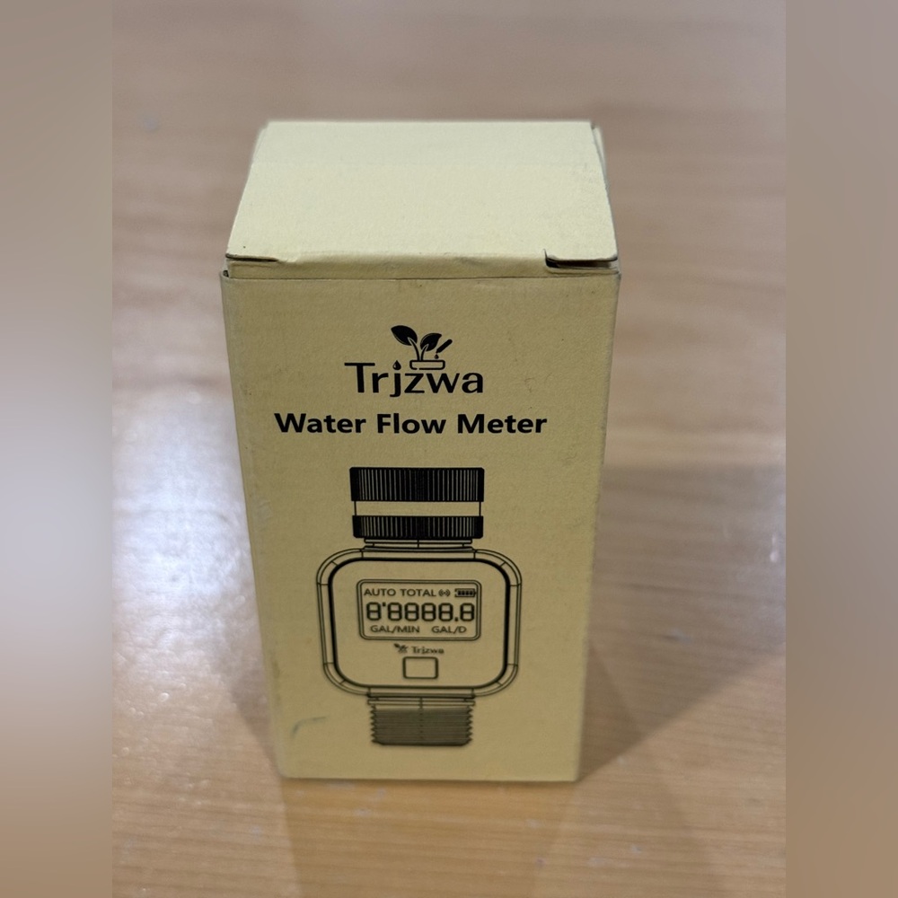 Water Flow Meter Brass Inlet Garden Hose Gallon Liter Consumption Meter New 1PC